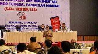 Sosialisasi Kemkominfo RI, Kepala Diskominfotiksan Paparkan Realisasi Call Center 112 di Pekanbaru