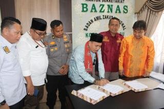 Kemenag, Baznas dan Polda Riau Lakukan Perjanjian Kerja Sama Pelatihan Diksar Satpam