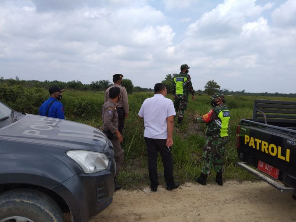 Polsek Koto Gasib Bersama Satgas Kecamatan Tingkatkan Patroli Maksimalkan Pencegahan Karhutla