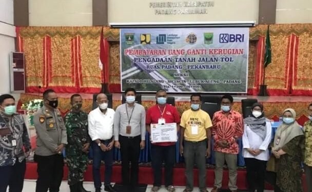 BPN Sudah Ganti Rugi 103 Bidang Tanah untuk Tol Padang-Pekanbaru