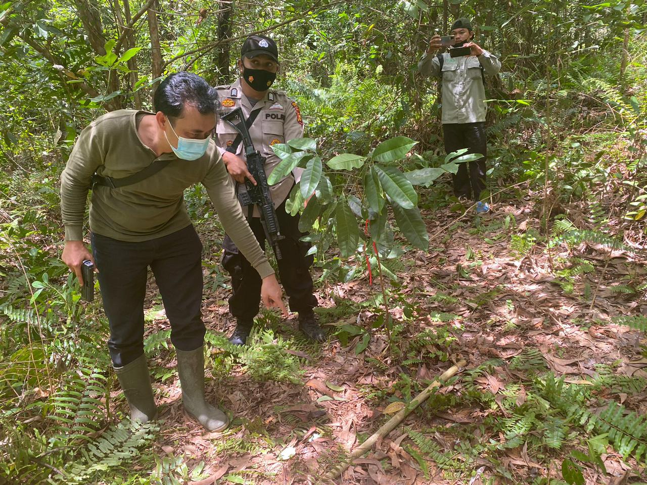 BBKSDA Riau & Polres Siak Temukan Batok Kepala & Jejak Harimau di Teluk Lanus Siak