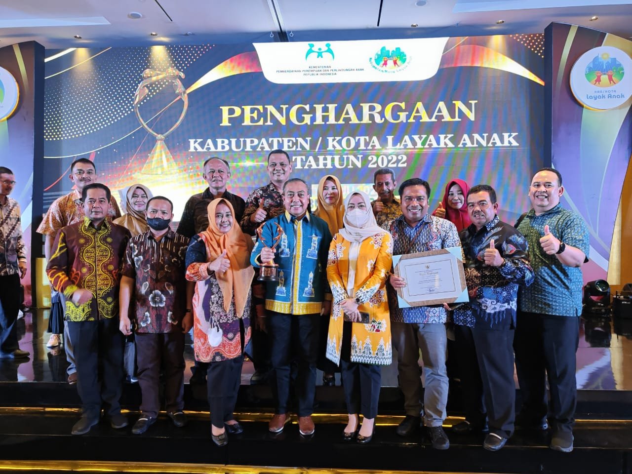 Pekanbaru Raih Penghargaan KLA 2022 Kategori Nindya dari Kementerian PPPA