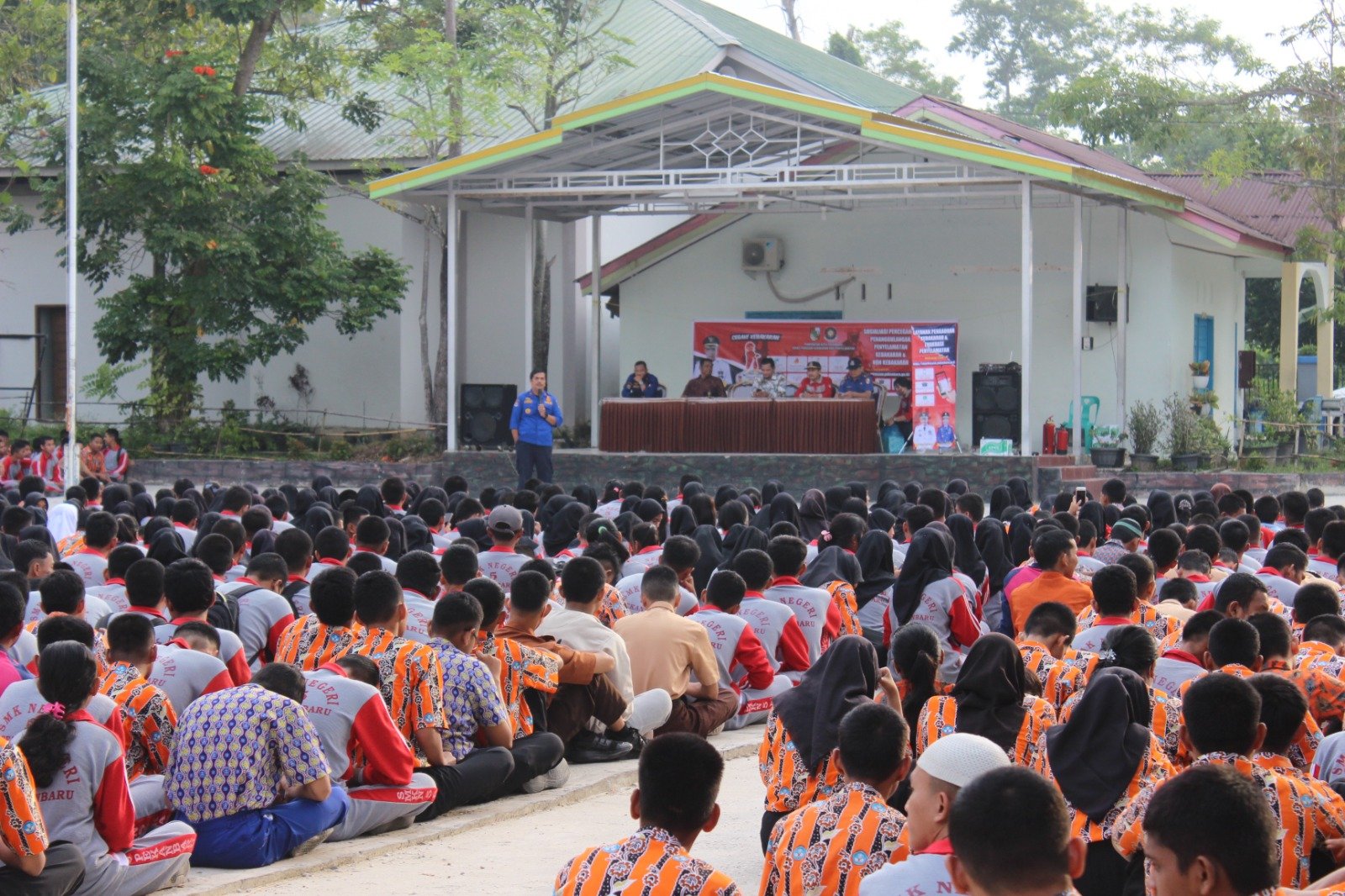 Kunjungi SMK Negeri 5, Damkar Pekanbaru Sosialisasi Pencegahan Kebakaran