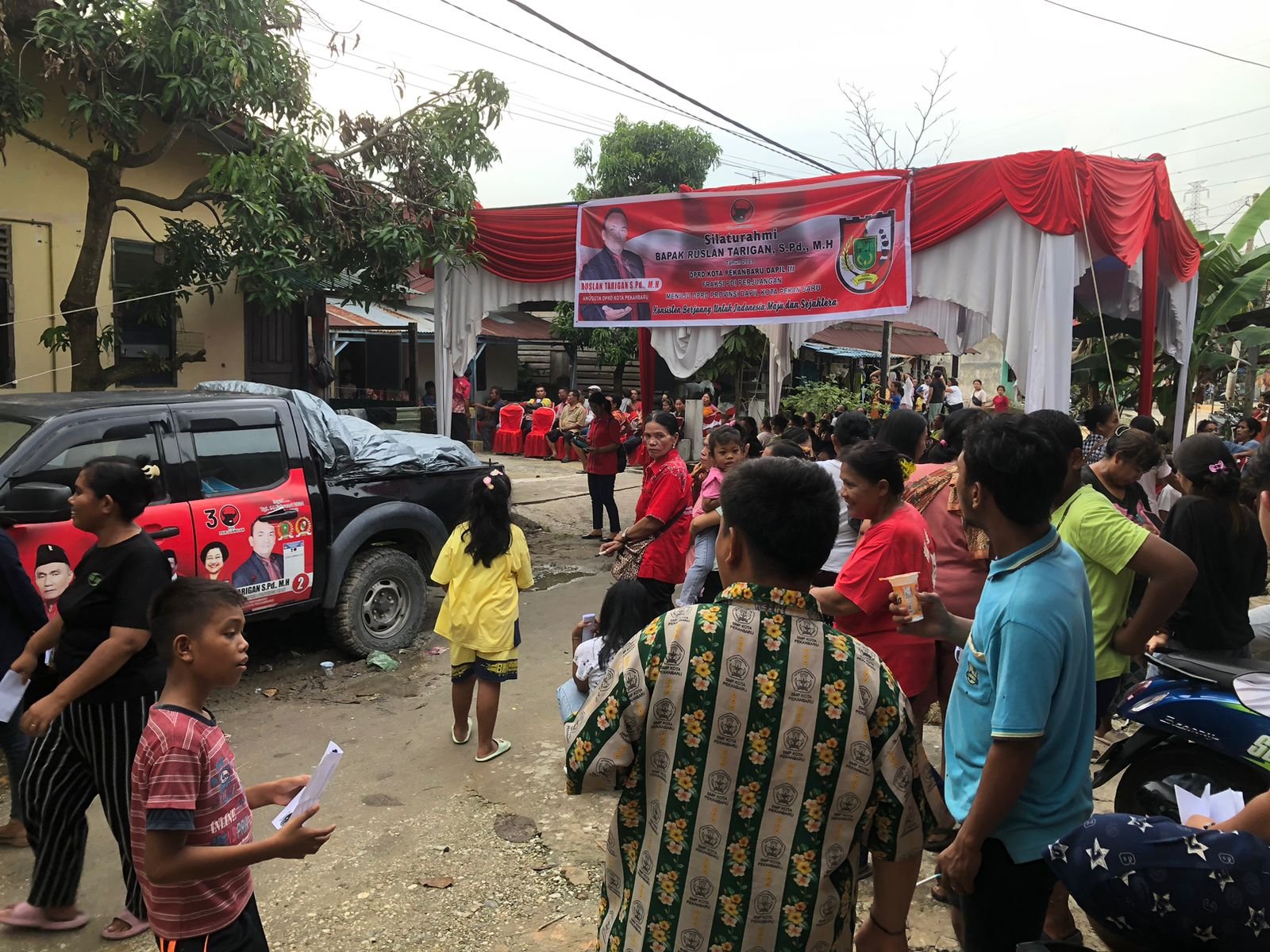 Tak Mau Dibubarkan, Caleg PDIP Ruslan Tarigan Kampanye Ilegal di Kecamatan Lima Puluh