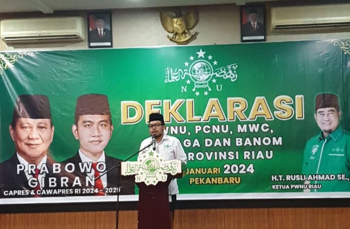 PWNU Riau Deklarasikan Dukung Prabowo Gibran, Ginda : Kita Akan Jadi Saksi Sejarah!